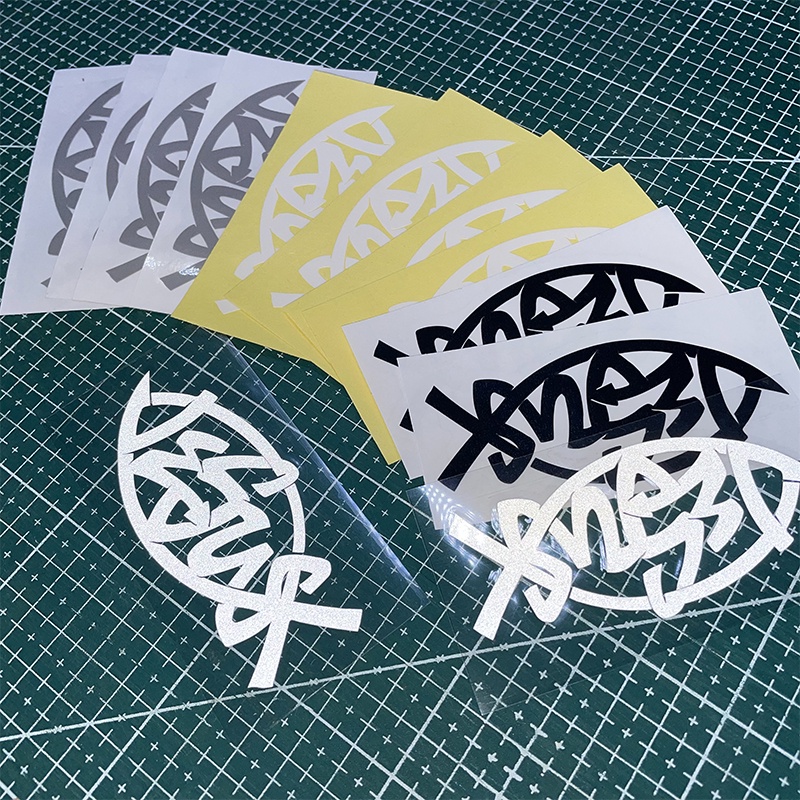 Sticker Phản Quang Chống Thấm Nước Hình Chúa jesus christian Và Cá Chép christian a548