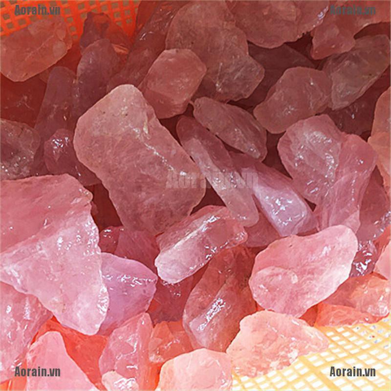 Đá thạch anh fluorit màu hồng tự nhiên đã được đánh bóng độc đáo