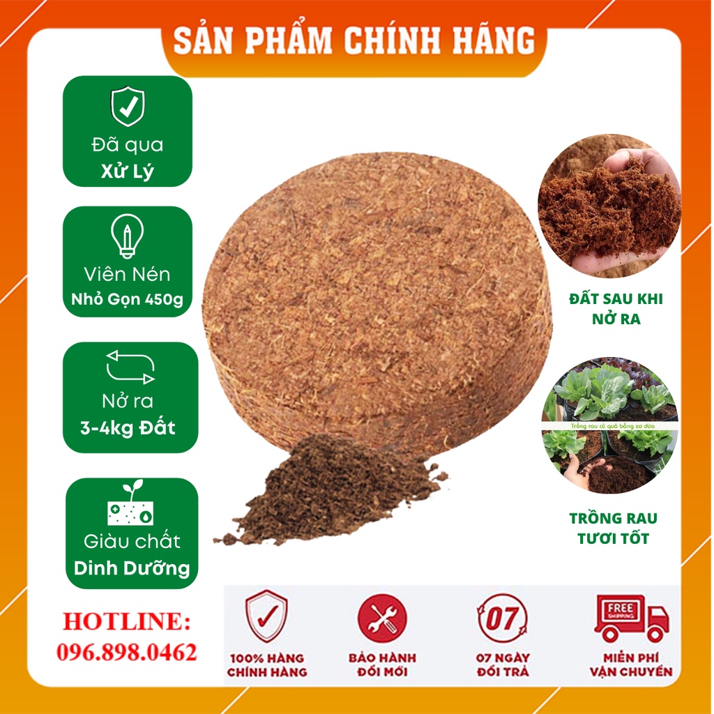 Đất Trồng Cây - Đất Sạch Hữu Cơ, Mùn Xơ Dừa, Viên Nén Xơ Dừa Trồng Cây Đã Qua Xử Lý Giàu Chất Dinh Dưỡng Kháng Bệnh Tốt