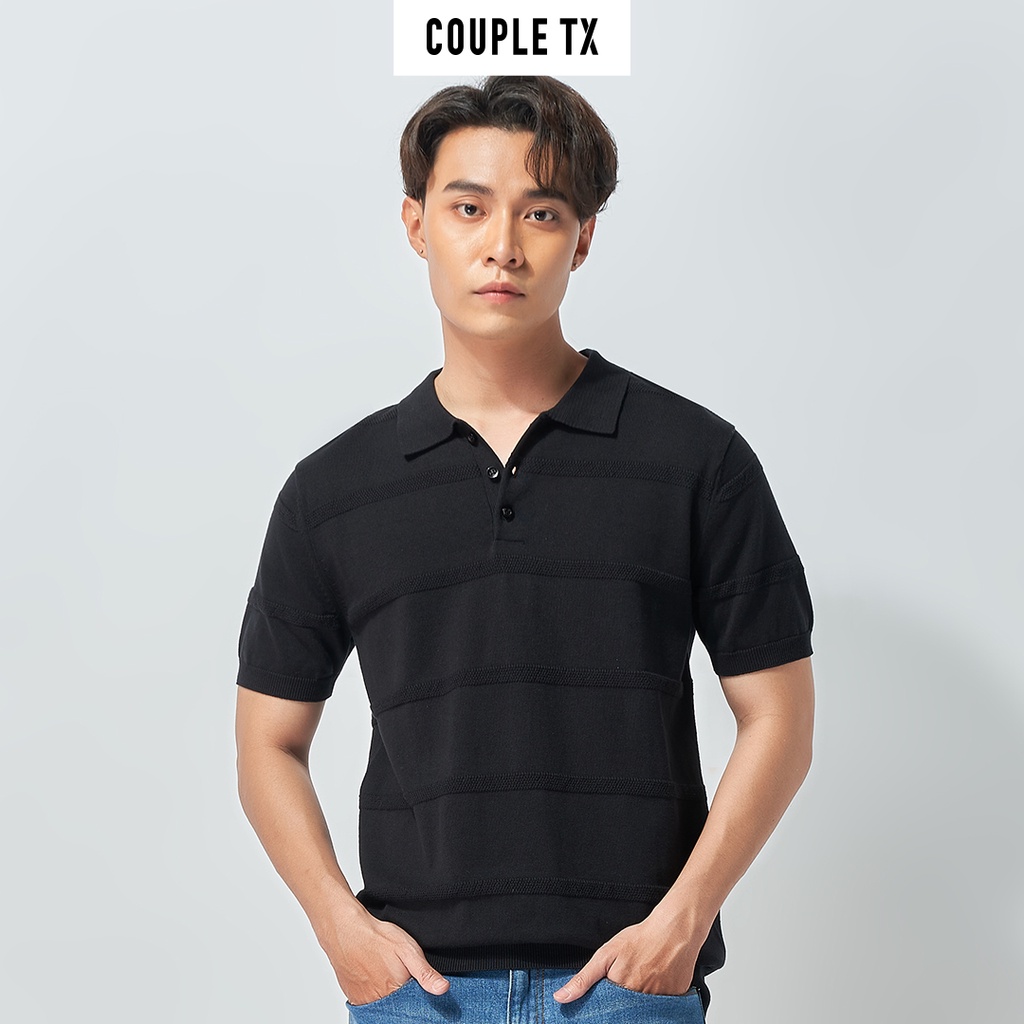 Áo Polo Nam Len Dệt Sọc Lưới Couple TX MPO 3011