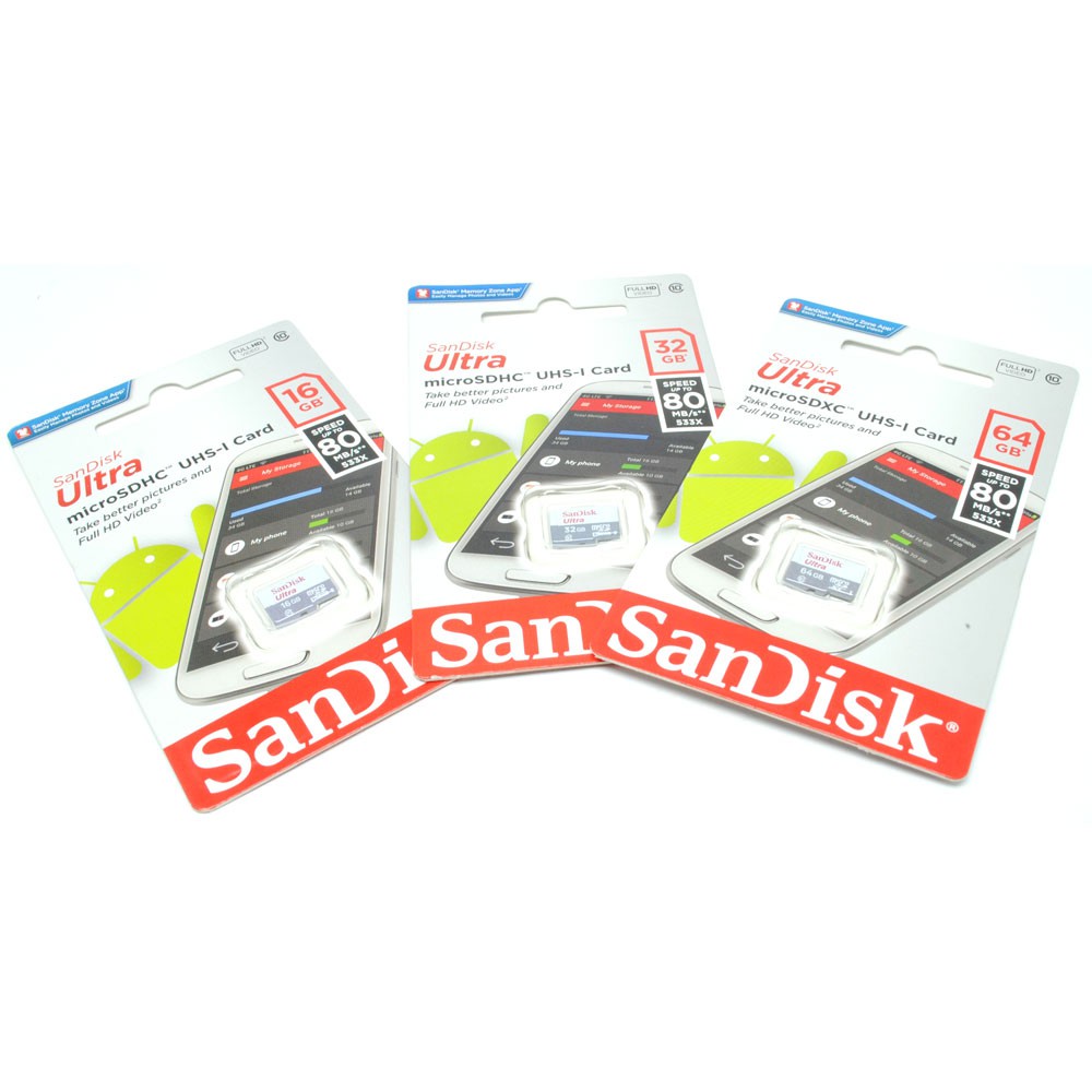 Thẻ Nhớ Sandisk Ultra Microsdhc Class 10 (80Mb / S) 16gb