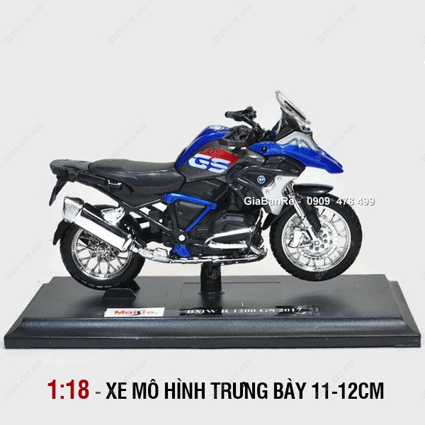 Xe Mô Hình Moto Bmw R1200 GS Tỉ Lệ 1:18 - Maisto - Xanh - 8755