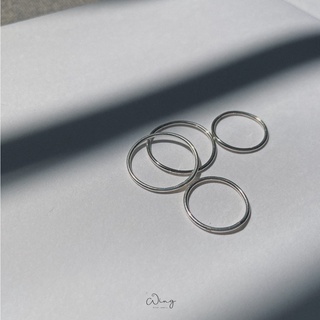 Nhẫn tròn trơn 1 ly - trang sức bạc The Wing Silver