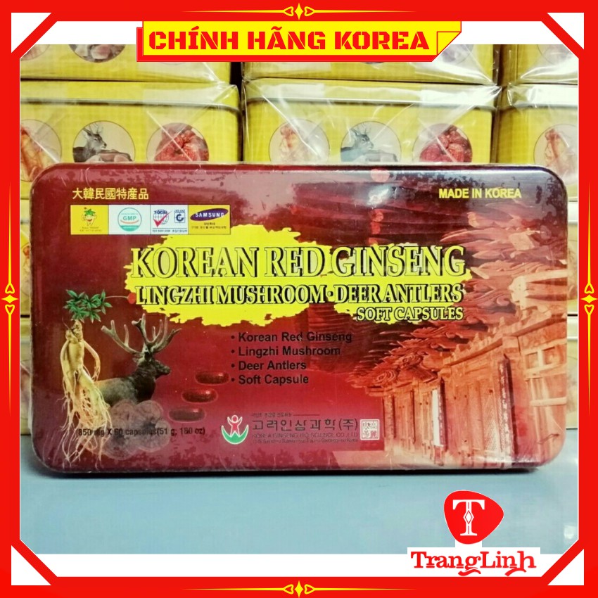 Viên đạm hồng sâm tổng hợp hàn quốc, hộp 60 viên - Viên đạm sâm nhung hươu linh chi - tranglinhkorea