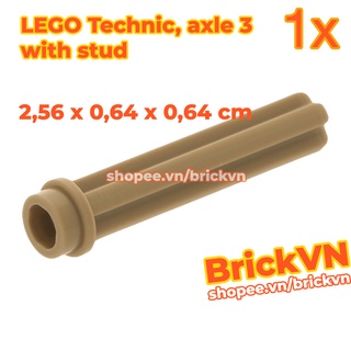 [1 Cái] LEGO Technic Trục Chữ Thập 3M Vàng Cát Đậm Với 1 Nút ID 6031821 13670