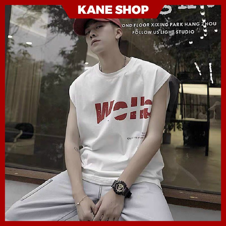 Áo ba lỗ nam KANE SHOP chất liệu cotton thoáng mát , áo tanktop nam tập gym, đi biển