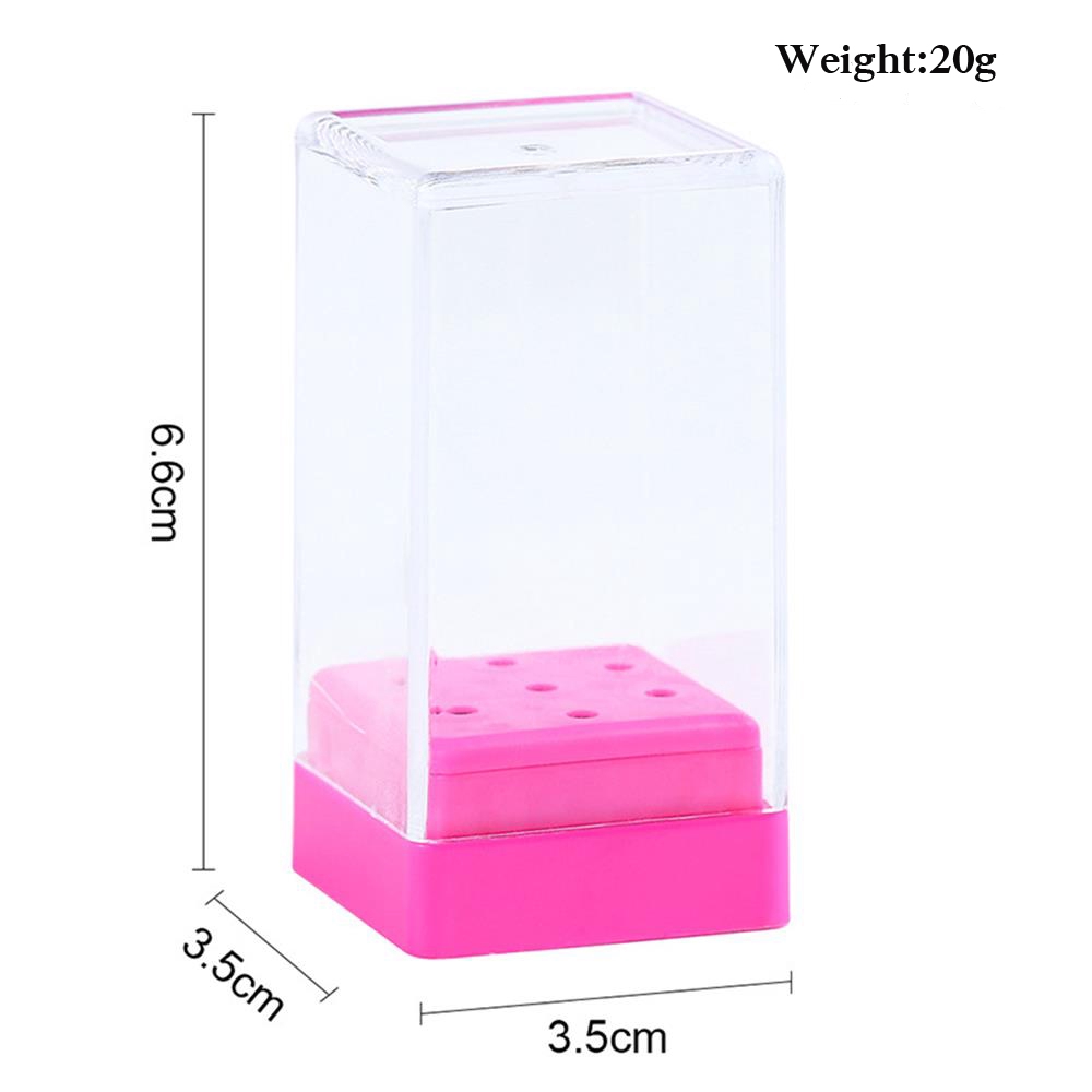 [Hàng mới về] Hộp đựng đầu mài móng tay 7 lỗ và 10 lỗ sử dụng tiện lợi