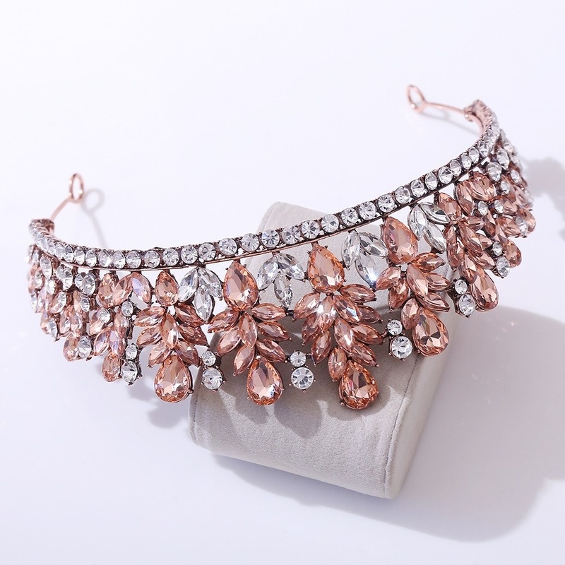 Vương Miện Công Chúa Đính Pha Lê Thời Trang Cho Cô Dâu