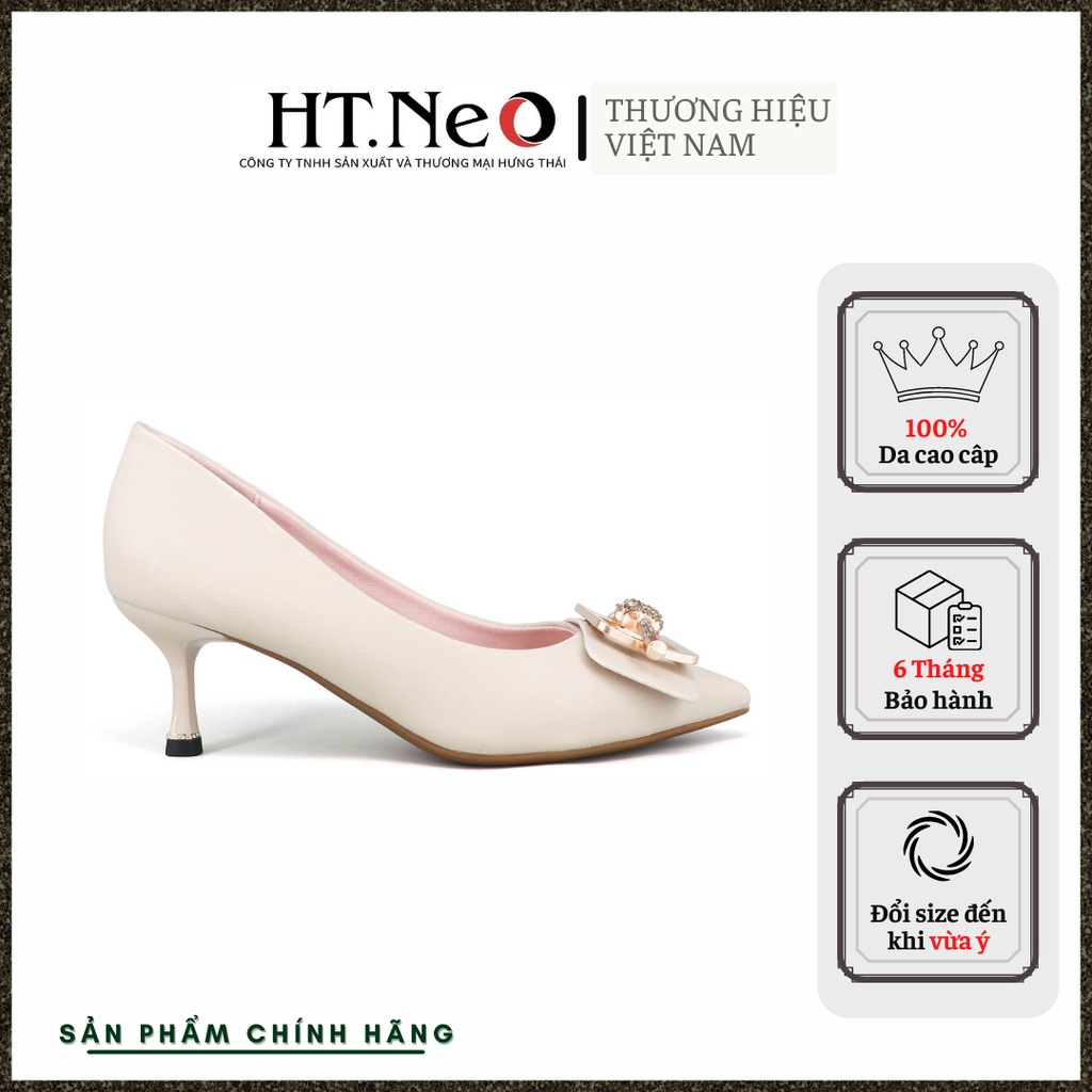 Giày công sở - giày da cao cấp HT.NEO da bò cao cấp siêu mềm,kiểu dáng cực sang, chiều cao gót 5cm  (CS149)