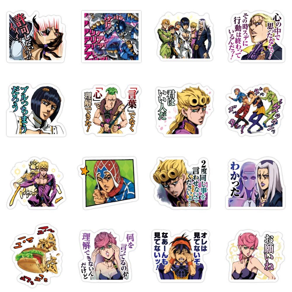 Nhãn Dán Trang Trí Va Li / Laptop / Vali Họa Tiết Hoạt Hình QUINTON JoJo Bizarre Adventure DIY