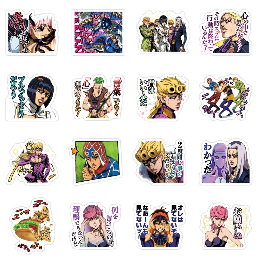 Sticker PVC Họa Tiết Hoạt Hình JoJo Bizarre Adventure Dùng Trang Trí Cho Laptop/Vali/Laptop