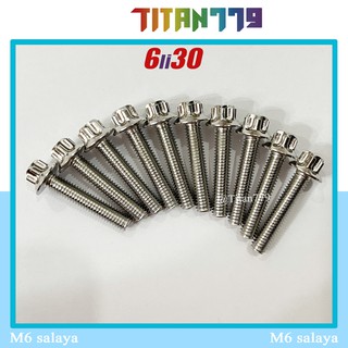 (213) Ốc 6li30 trụ SALAYA inox 304 gắn lốc máy tất cả các dòng xe