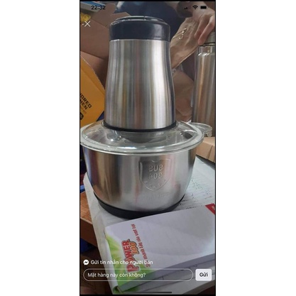 Máy say thịt. Cối inox 304
