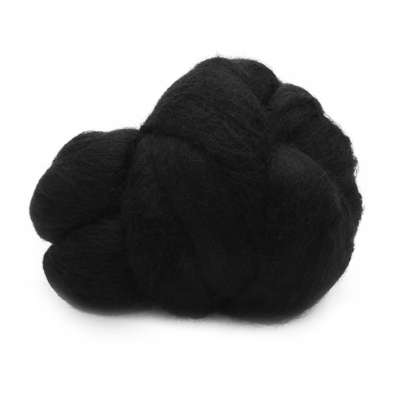 Cuộn Len Sợi Nỉ 50g Màu Đen Dùng Để Nhuộm Kim