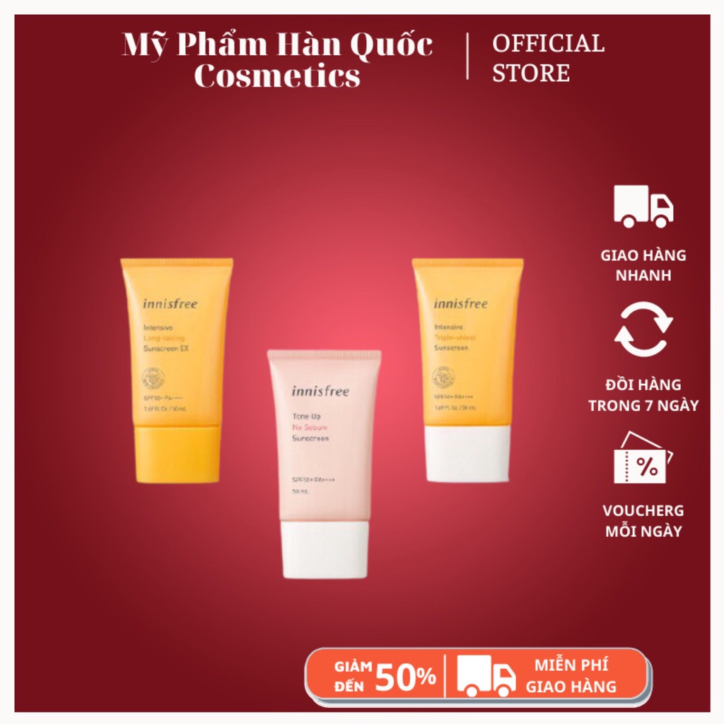 Innisfree Trip Care / 𝘍𝘳𝘦𝘦𝘴𝘩𝘪𝘱 / Kem Chống Nắng Innisfree Intensive Triple Care Sunscreen SPF50+ PA++++