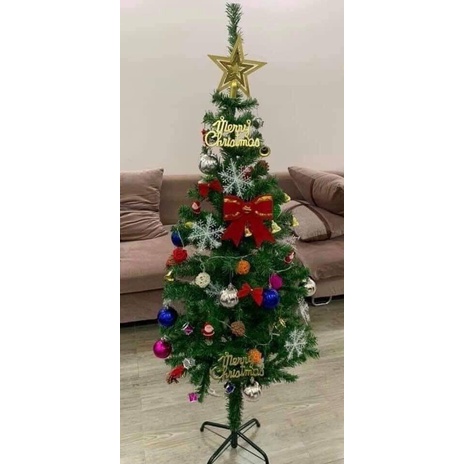 Cây thông Noel 1m8 đủ phụ kiện  FREESHIP  Cây thông Noel trang trí đầy đủ phụ kiện đi kèm cao 1.8m