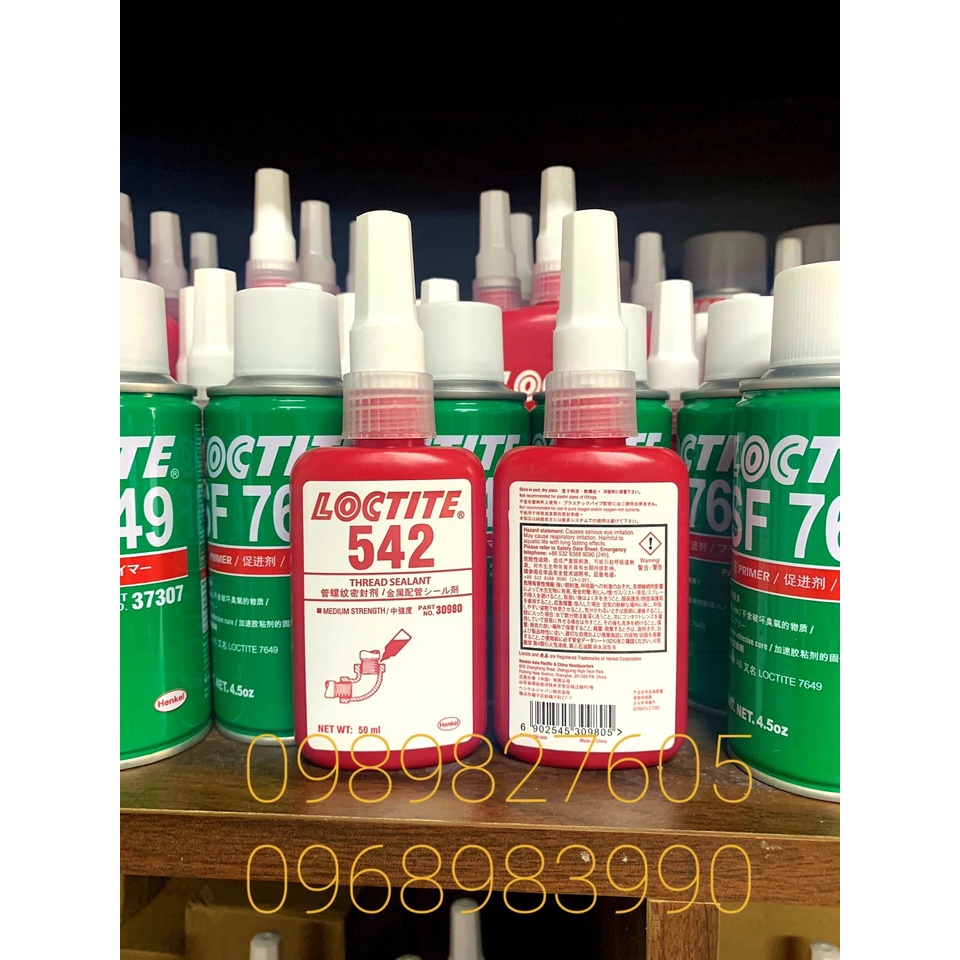 KEO DÁN KHÓA REN BULONG LOCTITE 542 MEDIUM STRENGTH OIL TOLERANT THREADLOCKER 50ML