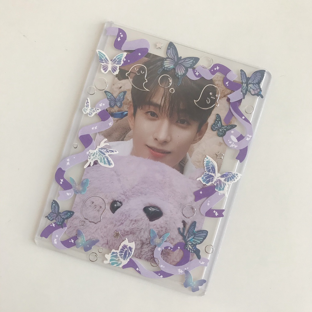 Miếng bảo vệ thẻ bài trang trí sticker - Toploader Idol xinh xắn - loại ruy băng