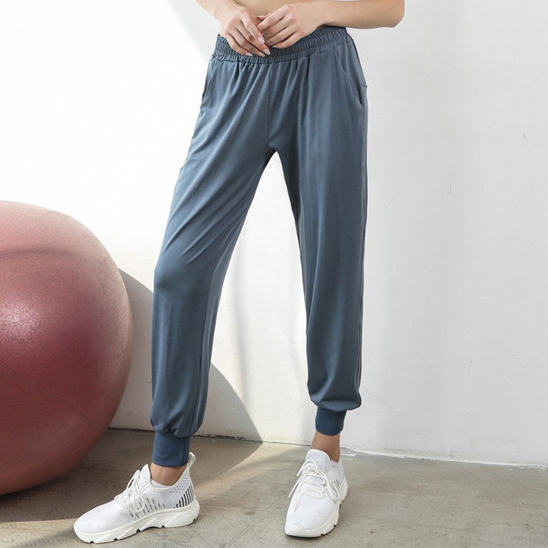 Quần Jogger tập Yoga Louro QL41, kiểu quần tập Gym nữ phom rộng che khuyết điểm, co giãn 4 chiều, mặc thoáng mát