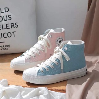 Giày ulzzang cổ cao phối màu dáng convert