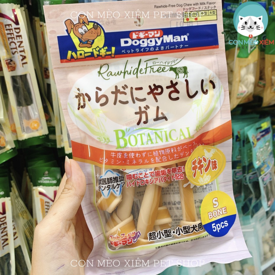 Xương gặm cho chó nơ hương gà 5 10 cây Doggyman sạch răng, snack thơm miệng cún Con Mèo Xiêm