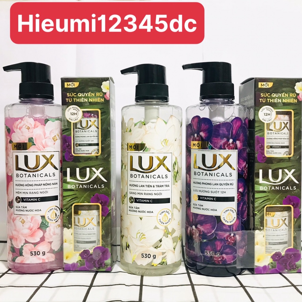 Sữa Tắm LUX 530g Quyến rũ nồng nàn / mềm mịn vấn vương ( hàng Việt Nam)