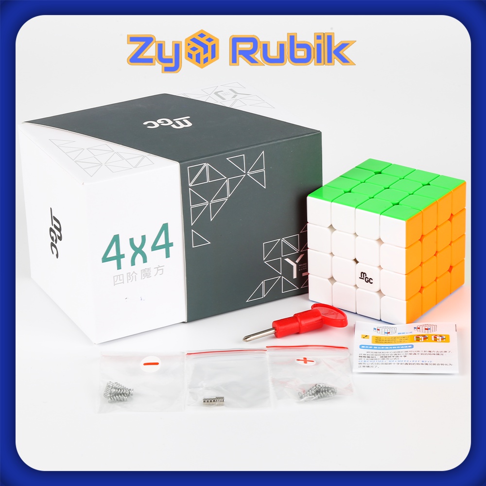 Rubik 4x4 YJ MGC 4x4 Stickerless/ Rubik 4x4x4 YongJun MGC 4x4 Không Viền  (Hãng mod Nam châm) - Zyo Rubik
