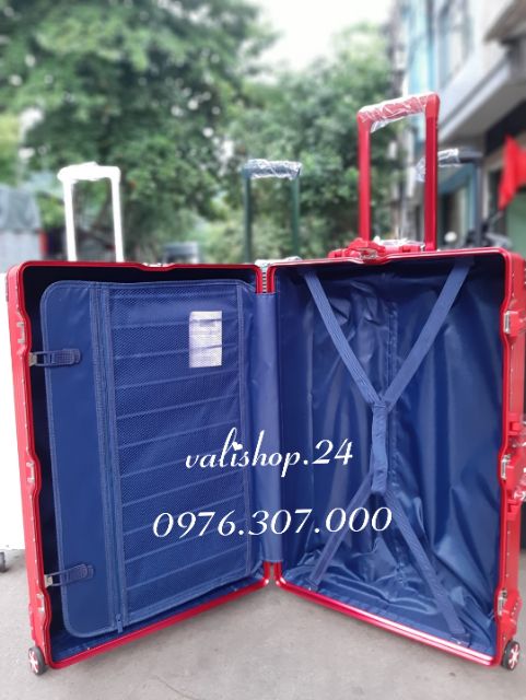Tặng kèm bọc - Vali khung nhôm, khóa sập lót xanh siêu đẹp, siêu sang chảnh  size 29inch