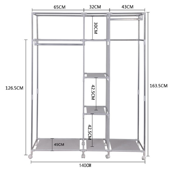 Tủ Đựng Quần Áo Vải Khung Thép Cao Cấp Wonexon Siêu Xịn