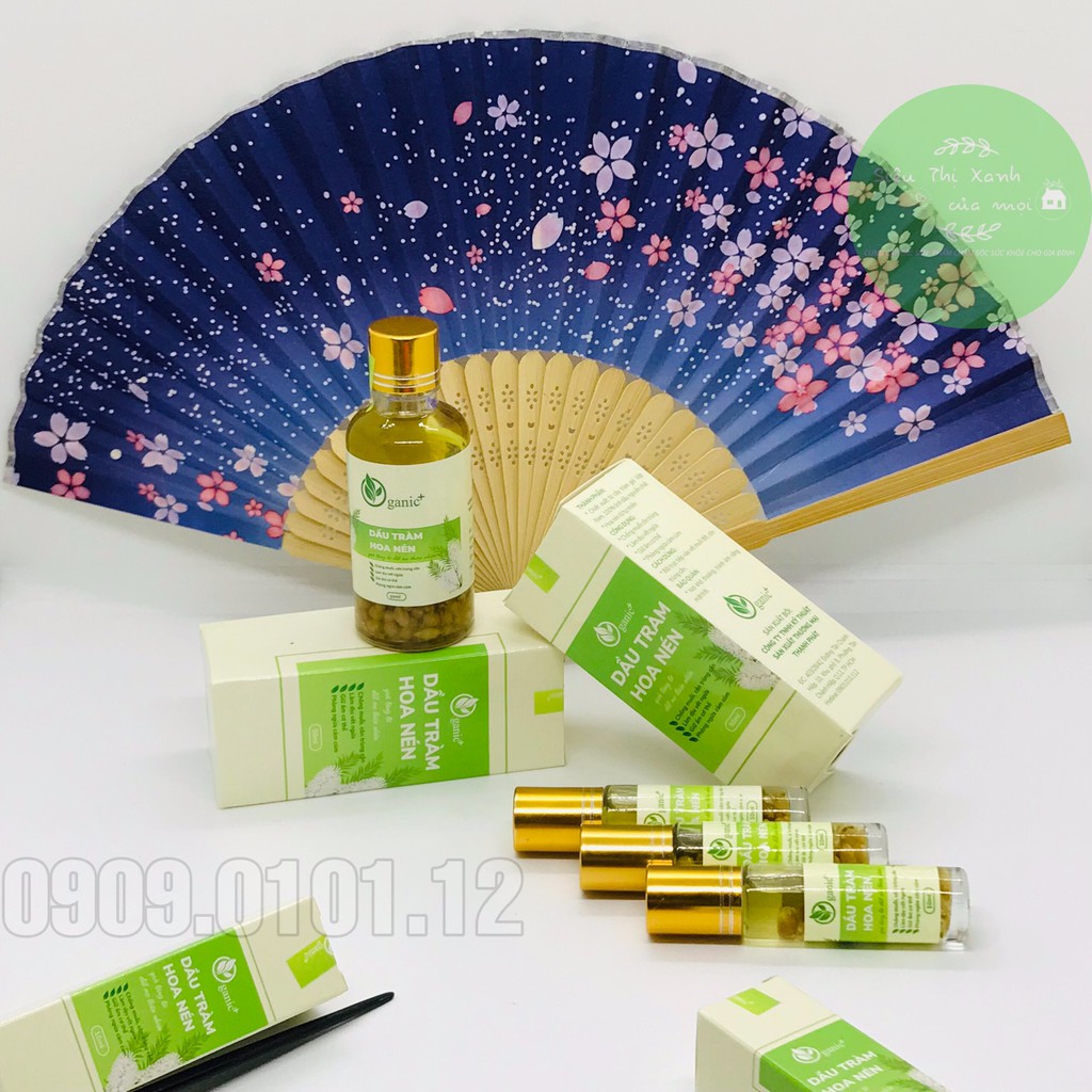 Dầu tràm huế nguyên chất ngâm hoa nén chính hãng Oganic+ chai 50ml