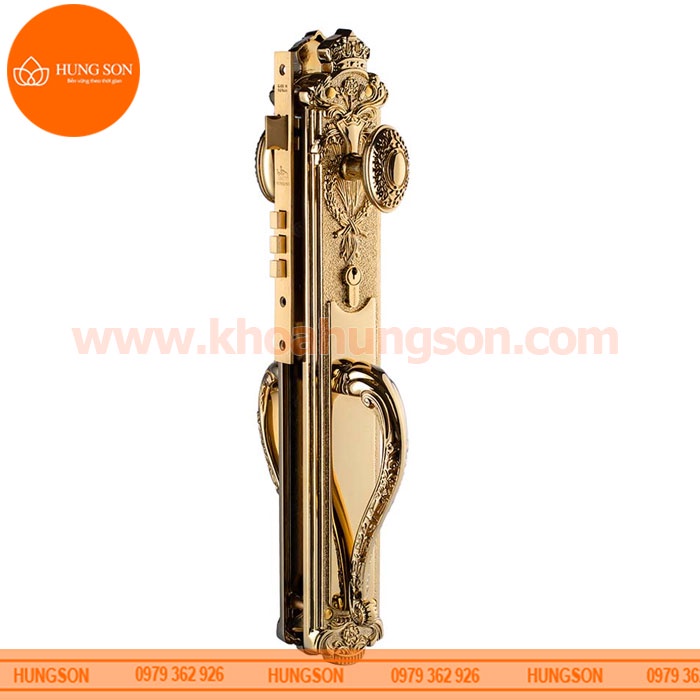 KHÓA TAY NẮM HUY HOÀNG ĐẠI SẢNH ĐỒNG THAU HC 8524 PVD GOLD