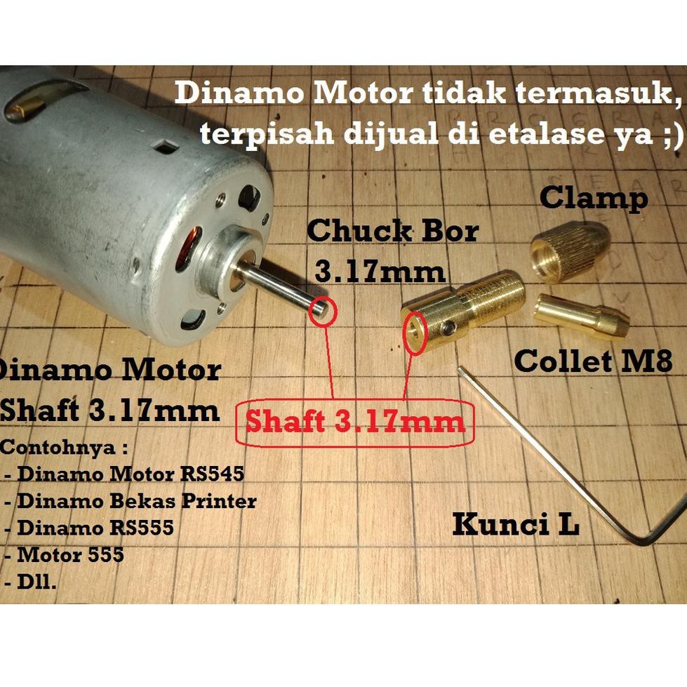 Đầu Kẹp Mũi Khoan Mini 2.0 2.3 3.17 4.0 5.0 mm 3-12v 1.0-3.0 mm Pcb 5 Chân