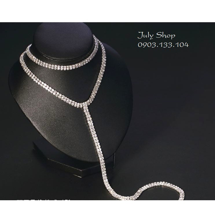 Vòng cổ chocker đá nhân tạo