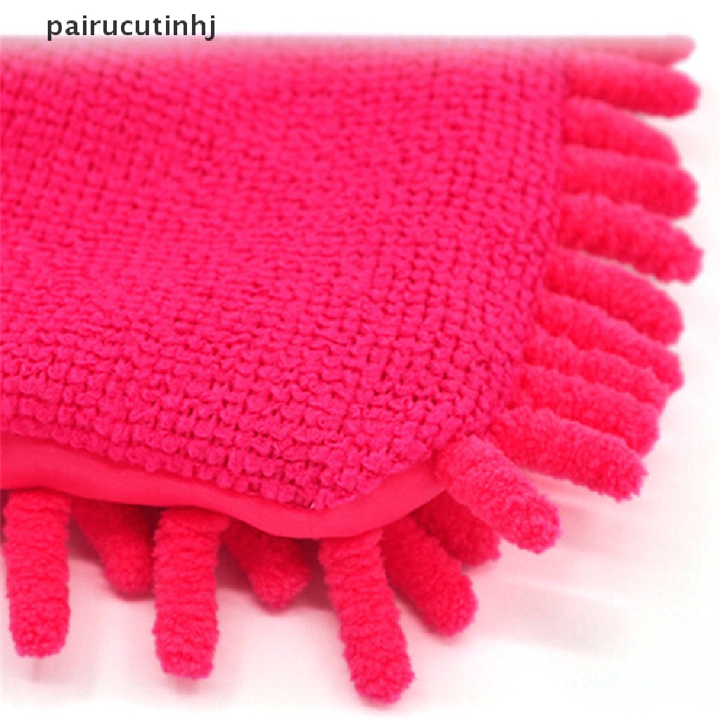 Cặp Găng Tay Rửa Xe Bằng Sợi chenille Mềm Mại Siêu Mịn 2 Trong 1 Không Trầy Xước