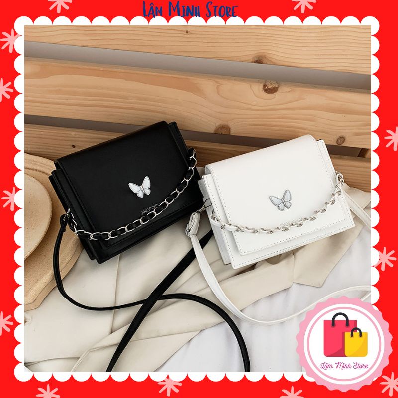 Túi Xách Nữ Kẹp Nách Xách Tay Họa Tiết Con Bướm Xinh Tiểu Thư Đẹp Chuẩn HQ 229