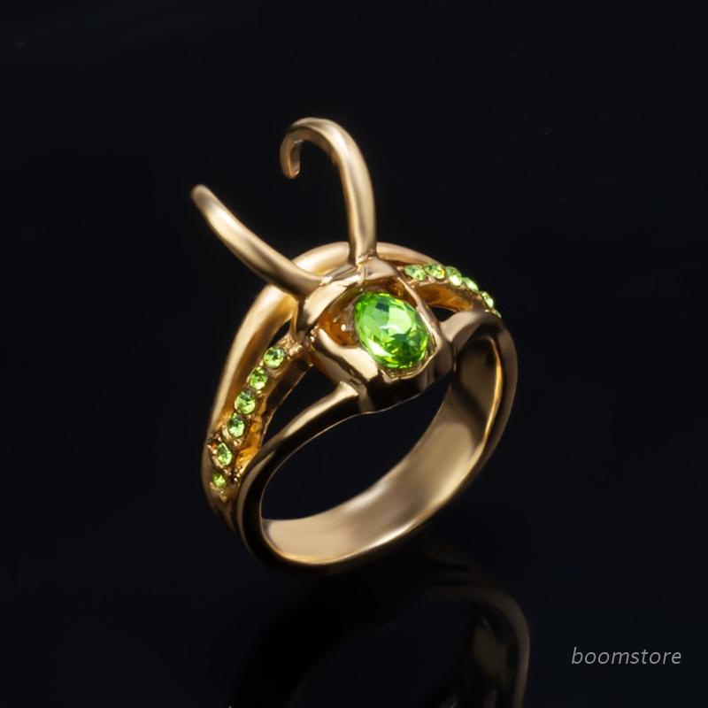 Set 3 Nhẫn Đeo Tay Kim Loại Phong Cách Phim Thor Loki Cá Tính