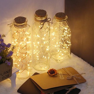 (Kèm lọ thủy tinh) Đèn đom đóm Fairy light - Decor phòng ngủ - Đèn ngủ