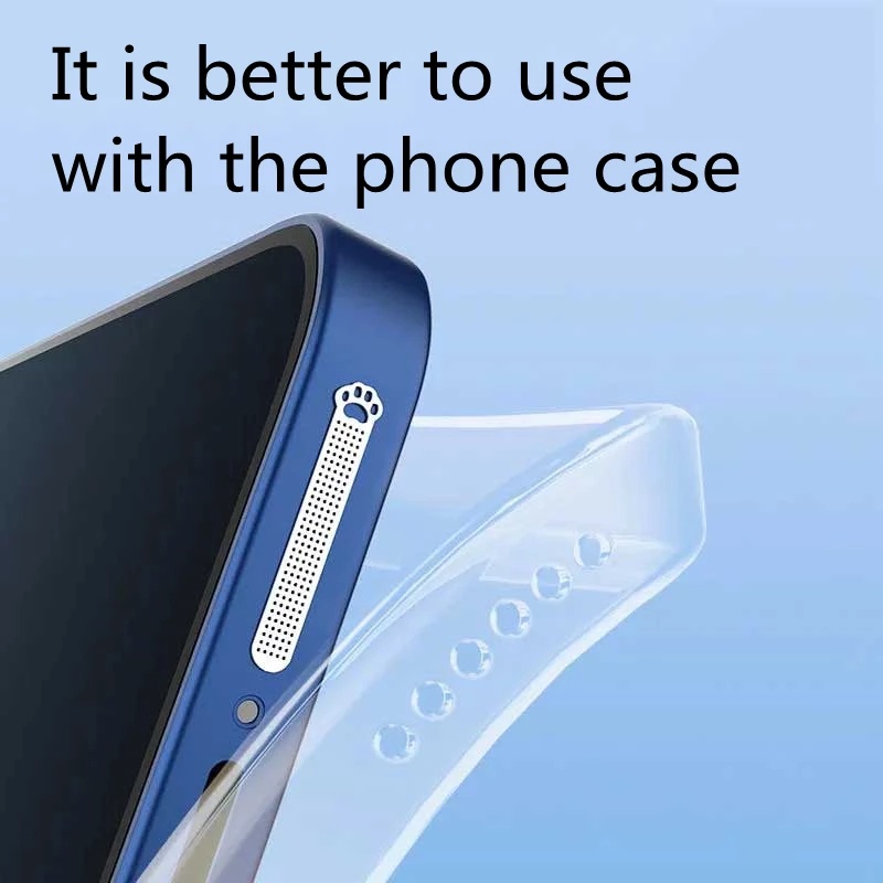 Bộ 8 Miếng Dán Kim Loại Mỏng Chống Bụi Tự Dính Hình Dấu Chân Mèo Cho iPhone 12 / 13 Series (Không Bao Gồm 13)