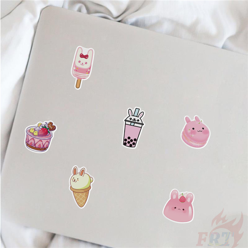 Set 50 Miếng Dán Hình Thỏ Xinh Xắn Dùng Để Trang Trí