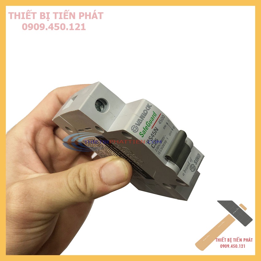 CB 1 PHA SINO VANLOCK 10A-63A TỰ ĐỘNG NGẮT KHI CHẠM ĐIỆN, KHI QUÁ TẢI SIÊU AN TOÀN