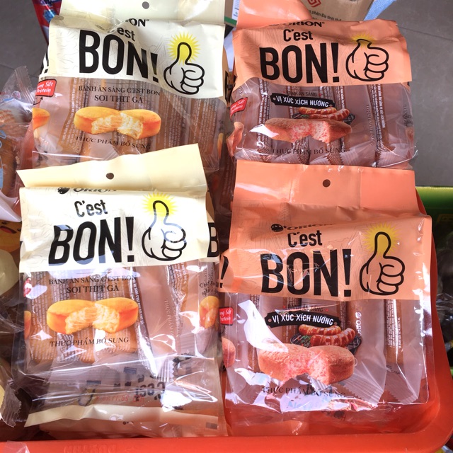 Bánh ăn sáng ORION C’est Bon (bịch 5 chiếc) sợi thịt gà- vị xúc xích nướng | BigBuy360 - bigbuy360.vn