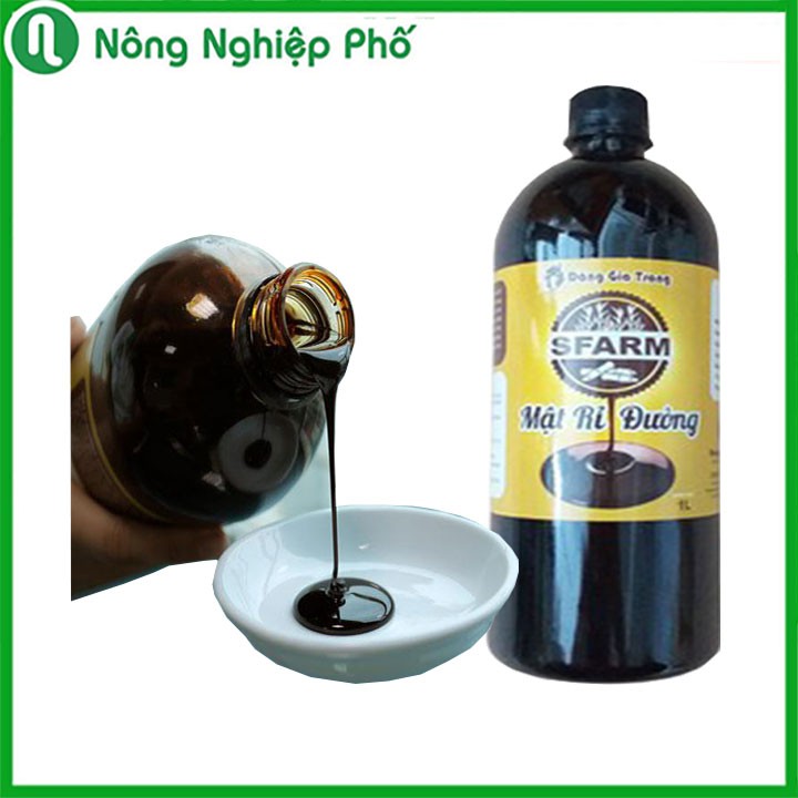 Mật Rỉ Đường Molasses SFARM Cao Cấp Hỗ Trợ Cải Tạo Đất, Chất Xúc Tác Ủ Phân 1 Lít