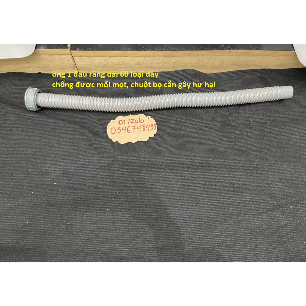 Ống Xả Ruột Gà Loại Lớn Dùng Thay Thế Bồn Rửa Chén 1 Đầu Răng, 2 Răng Đường Kính Răng 60