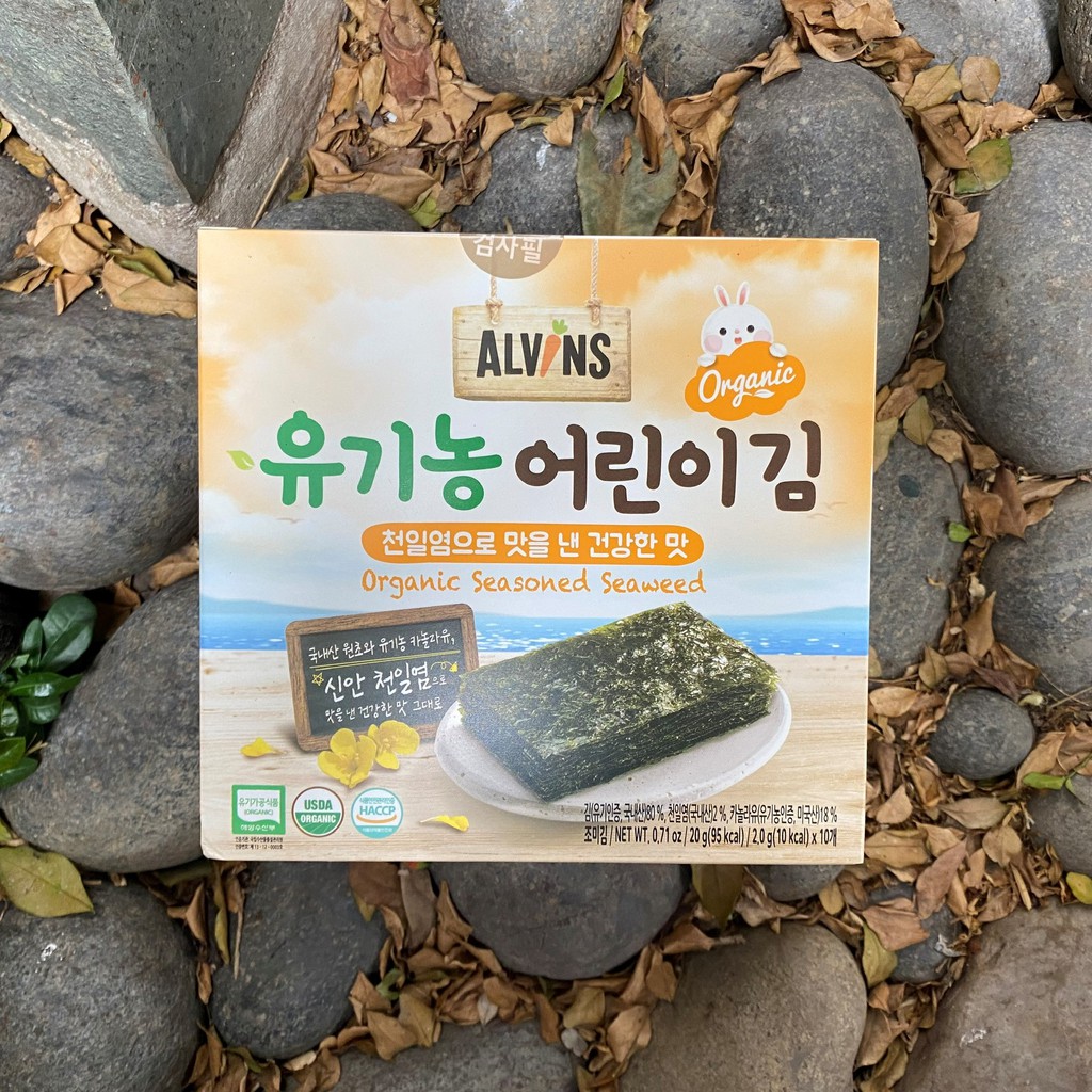 Rong biển hữu cơ ăn liền cho bé Alvins 20g