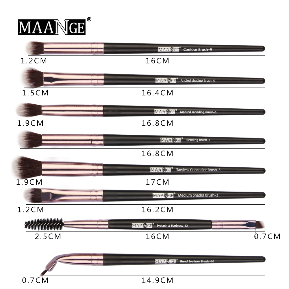 Bộ 15 Cọ Trang Điểm Maange Đánh Phấn Mắt Tiện Lợi