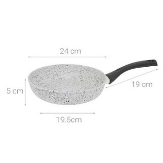 Chảo vân đá chống dính dùng trên bếp từ Supor Rock size 24, 26, 28cm  F23A24IH  F23A26IH  F23A28IH