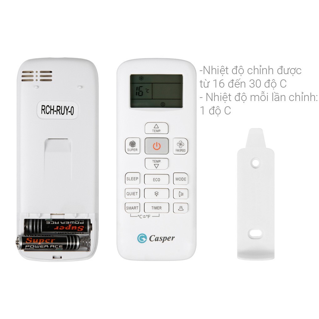 Remote - Điều khiển điều hoà máy lạnh Casper loại mới.