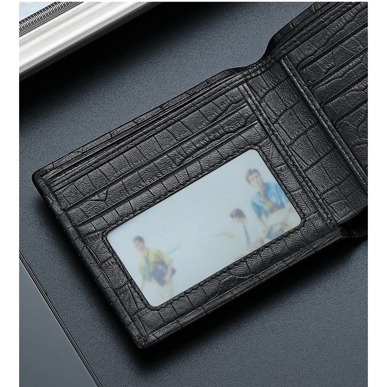 Ví Nam Dáng Ngắn CaecnKoen Da Bò 2 Lớp Cao Cấp Full Hộp Đựng Cao Cấp