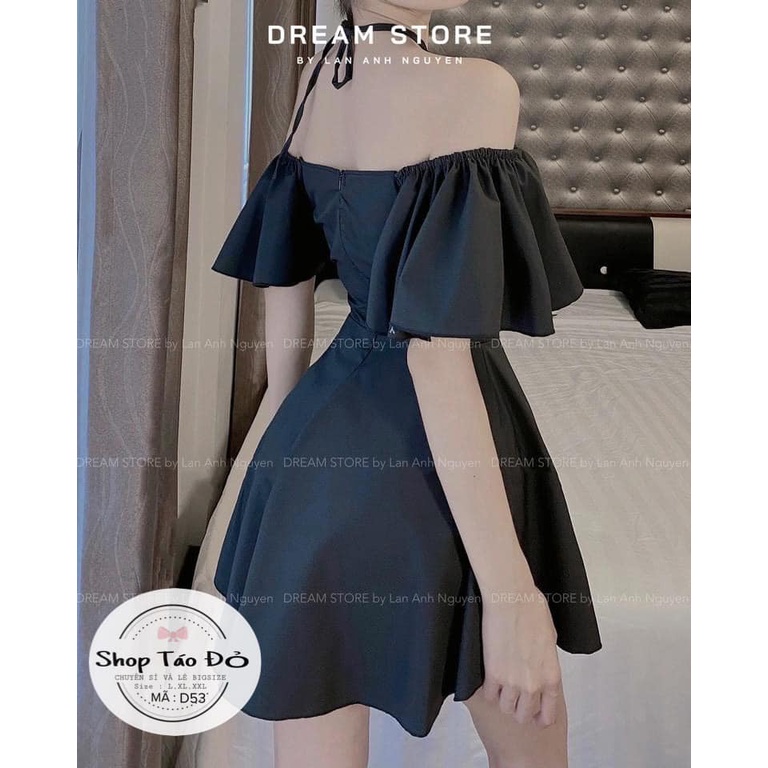 (TÁO ĐỎ BIGSIZE 55-90KG) Váy, Đầm Trễ Ngực Tay Bồng Thiết Kế 2 Dây Phối Nhún Ngực Sang Chảnh D53 (ảnh thật shop chụp)🍎🍎🍎 | BigBuy360 - bigbuy360.vn