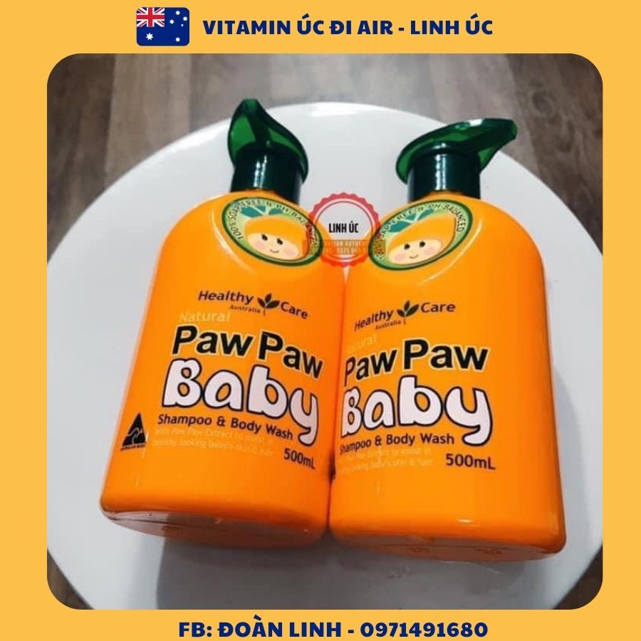 Sữa Tắm Đu Đủ Paw Paw Baby Healthy Care 500ml của Úc, Hàng Chuẩn Úc  Đi Air